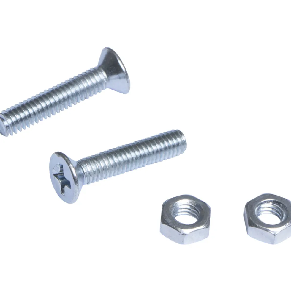 Senkschrauben 4x10 mm Kreuzschlitz mit Muttern