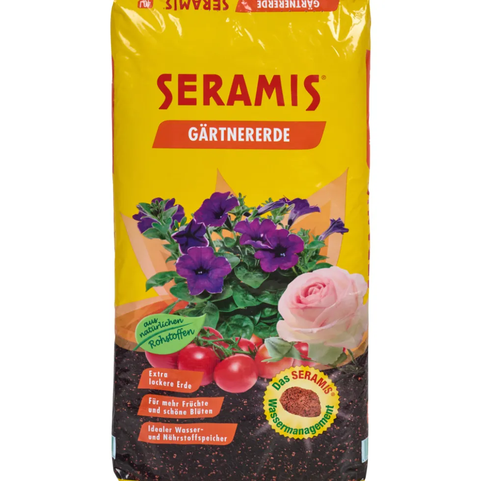 SERAMIS® Gärtnererde 40 Liter, torfreduziert