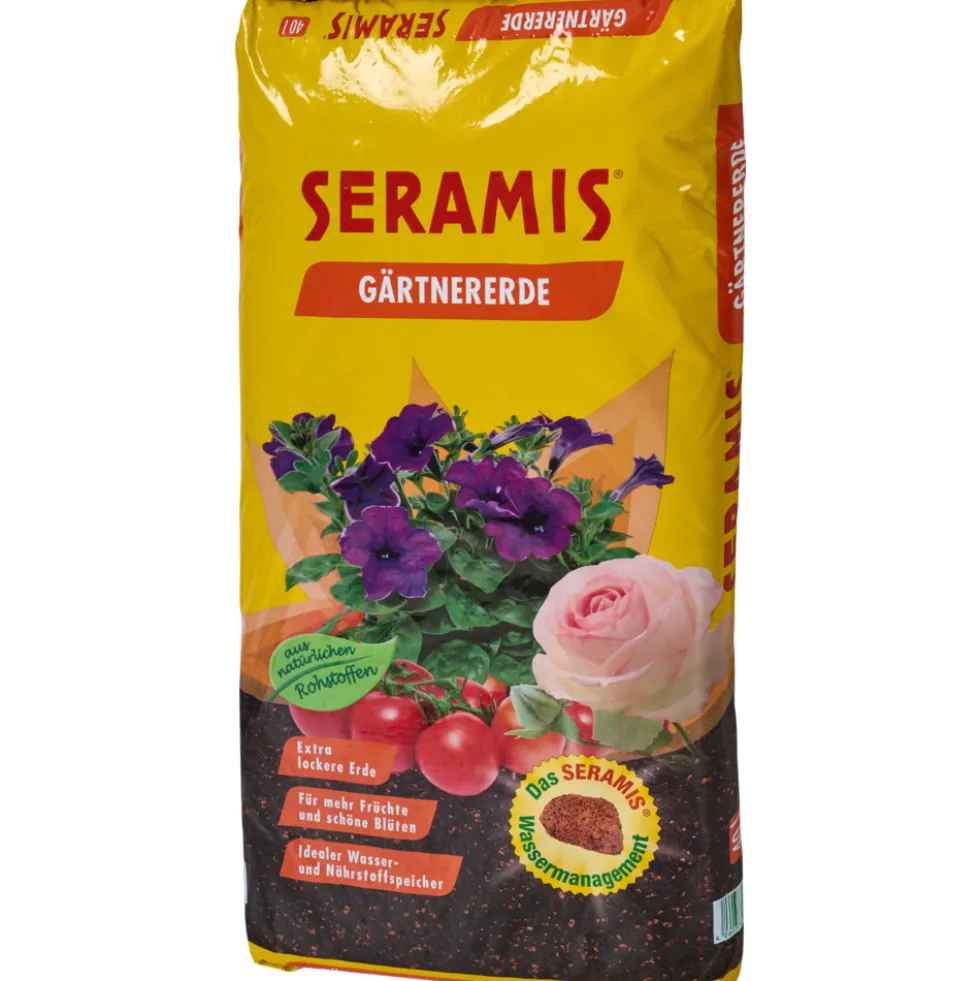 SERAMIS® Gärtnererde 40 Liter, torfreduziert