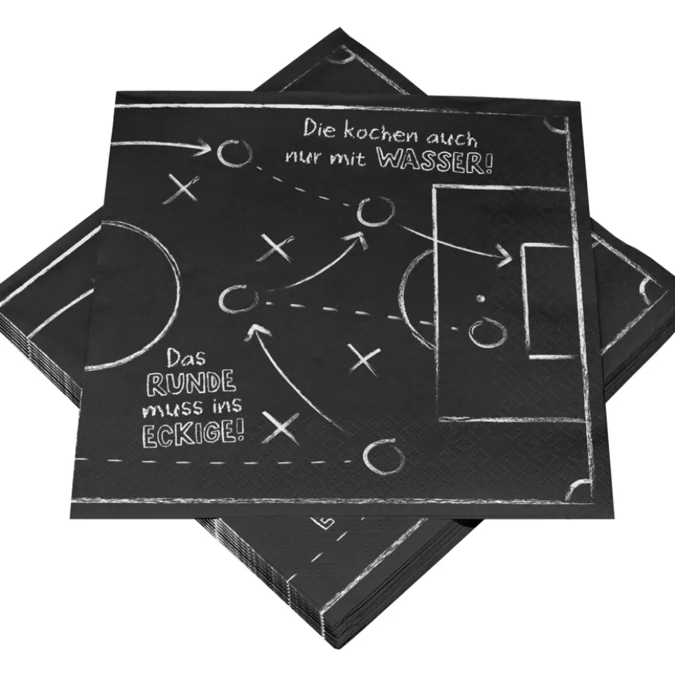 Servietten "Fußball-Party" 3-lagig 33 x 33 cm, 20 Stück