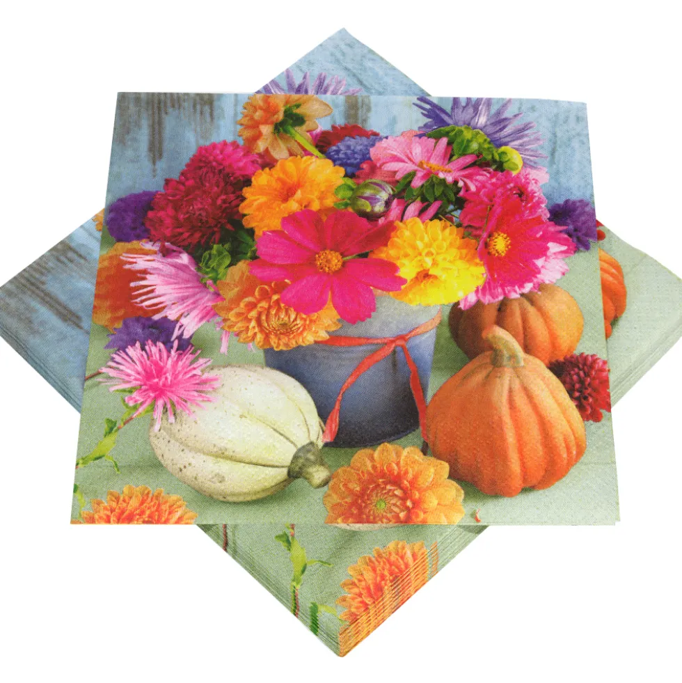 Servietten mit Motiv Herbststrauß, 20 Stück