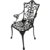 Sessel mit Armlehnen 58 x 90 x 58 cm Aluguss Antik-Grau