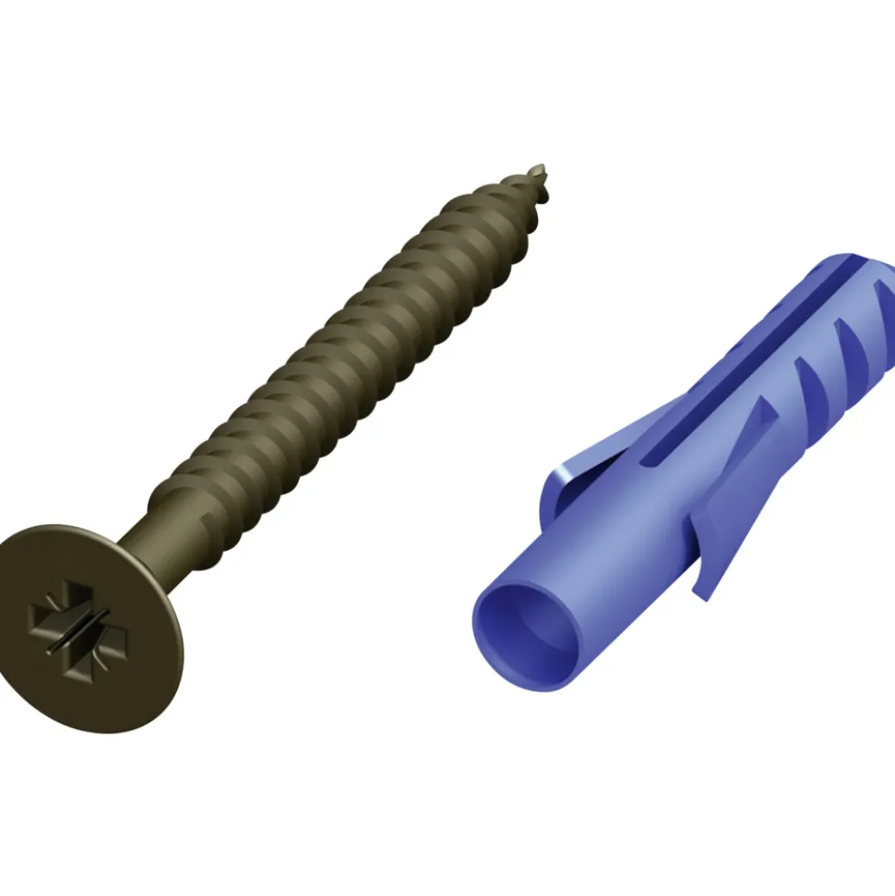 Set Senkkopfschrauben 57 x 75 x 10 mm mit Dübeln