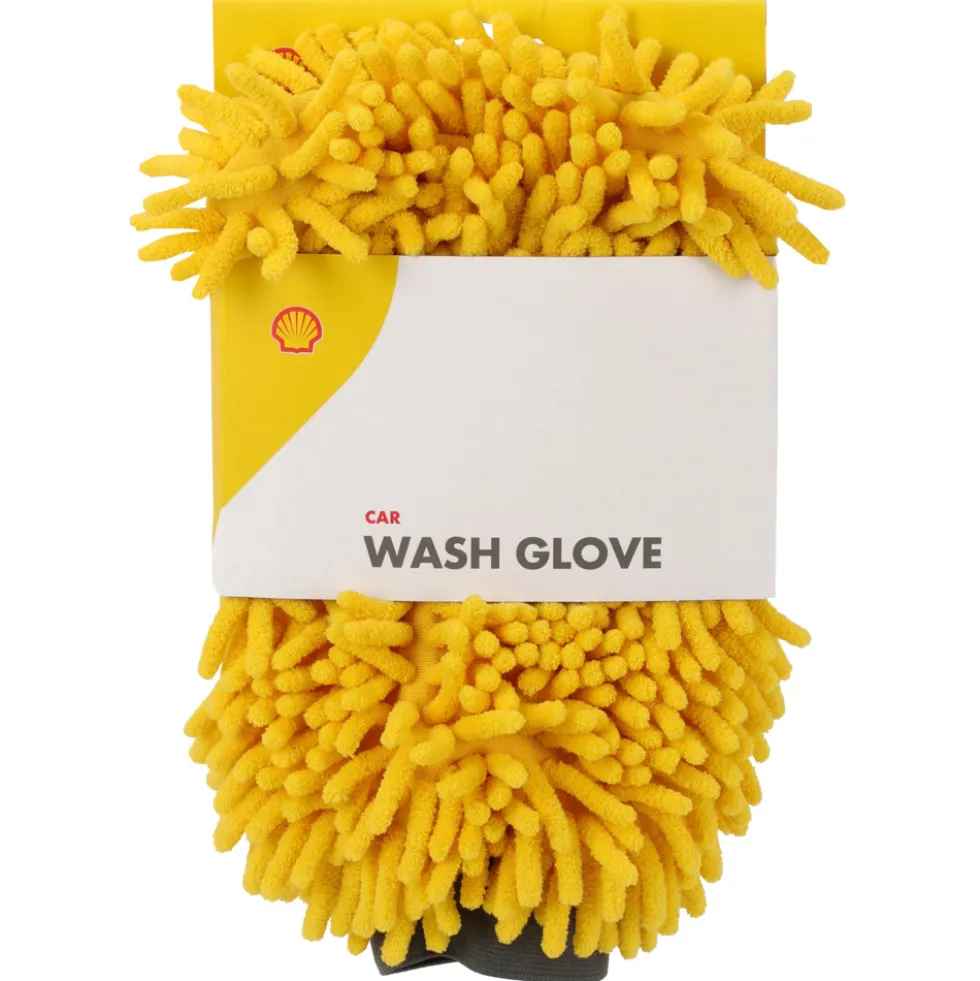 Shell Mikrofaser-Waschhandschuh 2in1