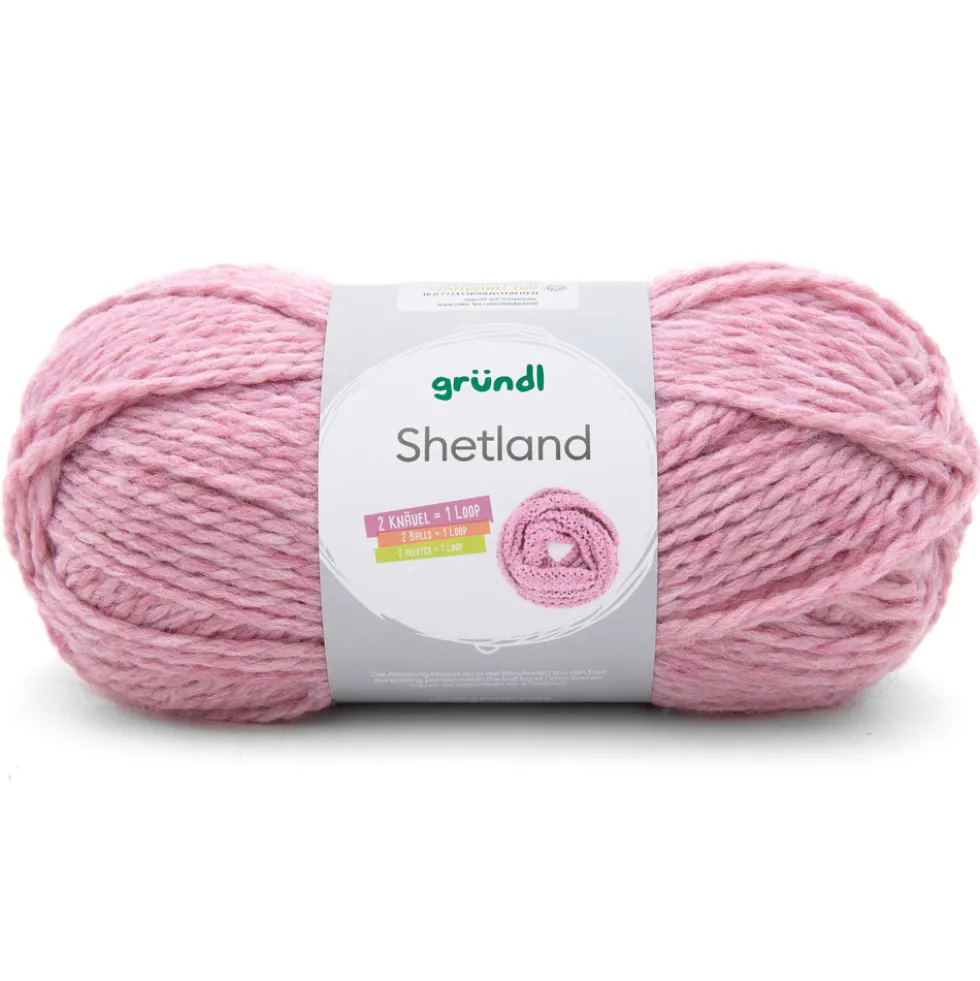Shetland Wolle 100 g rosé melange