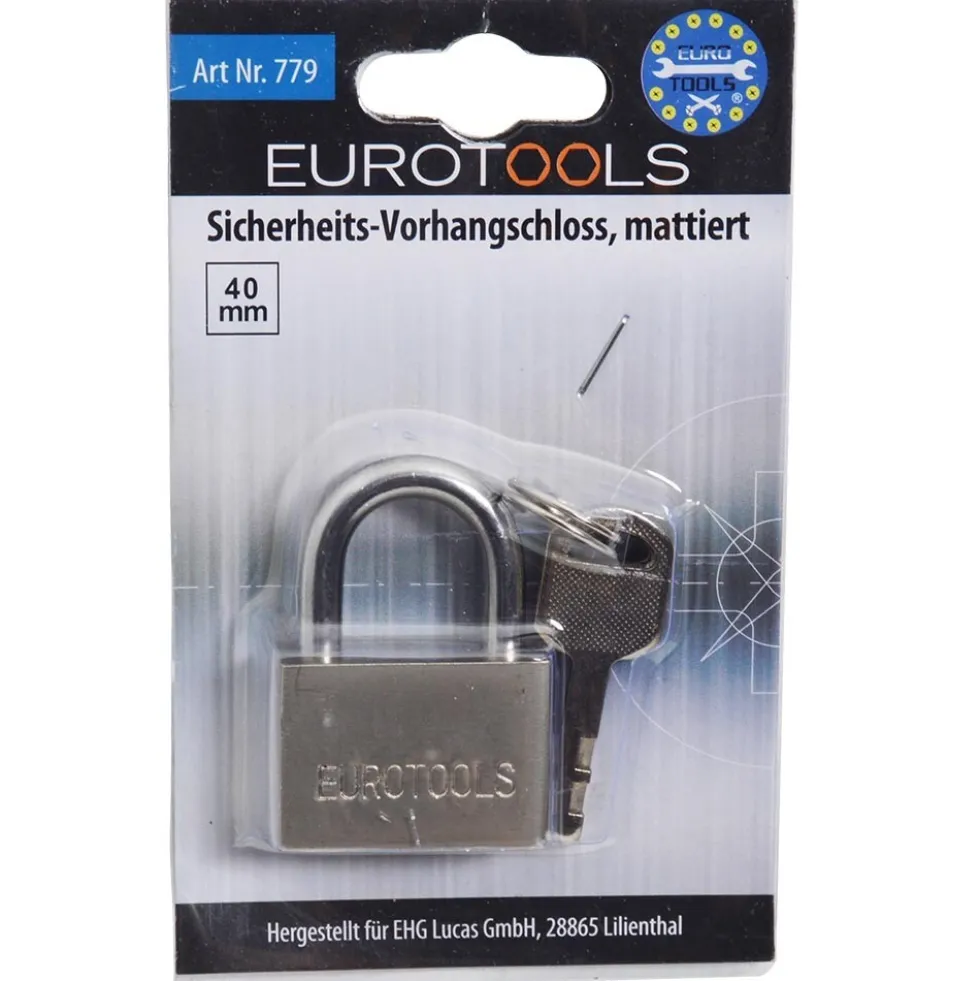 Sicherheits-Vorhängeschloss 40 mm matt