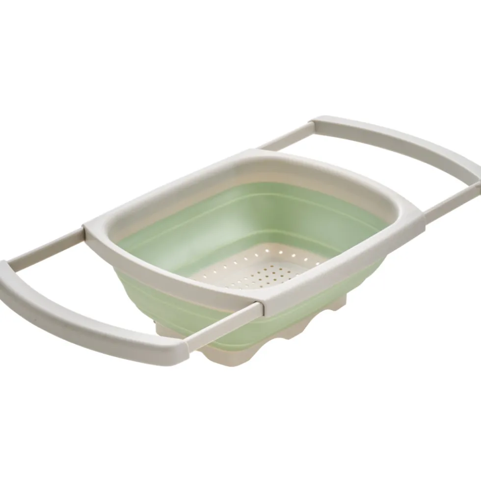 Sieb faltbar medium ausziehbar 38/60 x 26,5 x 4,5 cm grau