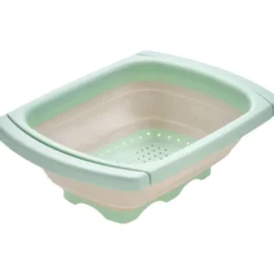 Sieb faltbar medium ausziehbar 38/60 x 26,5 x 4,5 cm grün