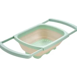 Sieb faltbar medium ausziehbar 38/60 x 26,5 x 4,5 cm grün