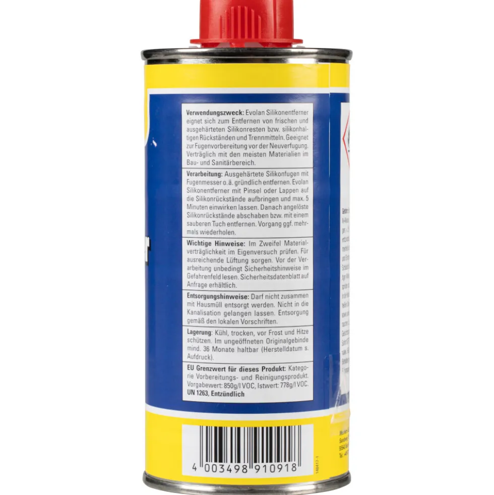 Silikonentferner mit kurzer Einwirkzeit