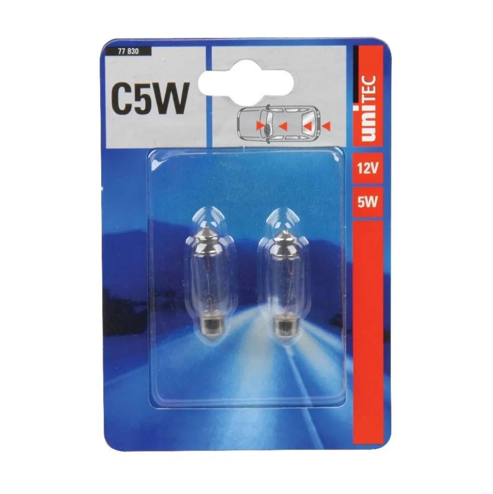 Soffittenlampe C5W, 2 Stück, 12V, 5W, E4