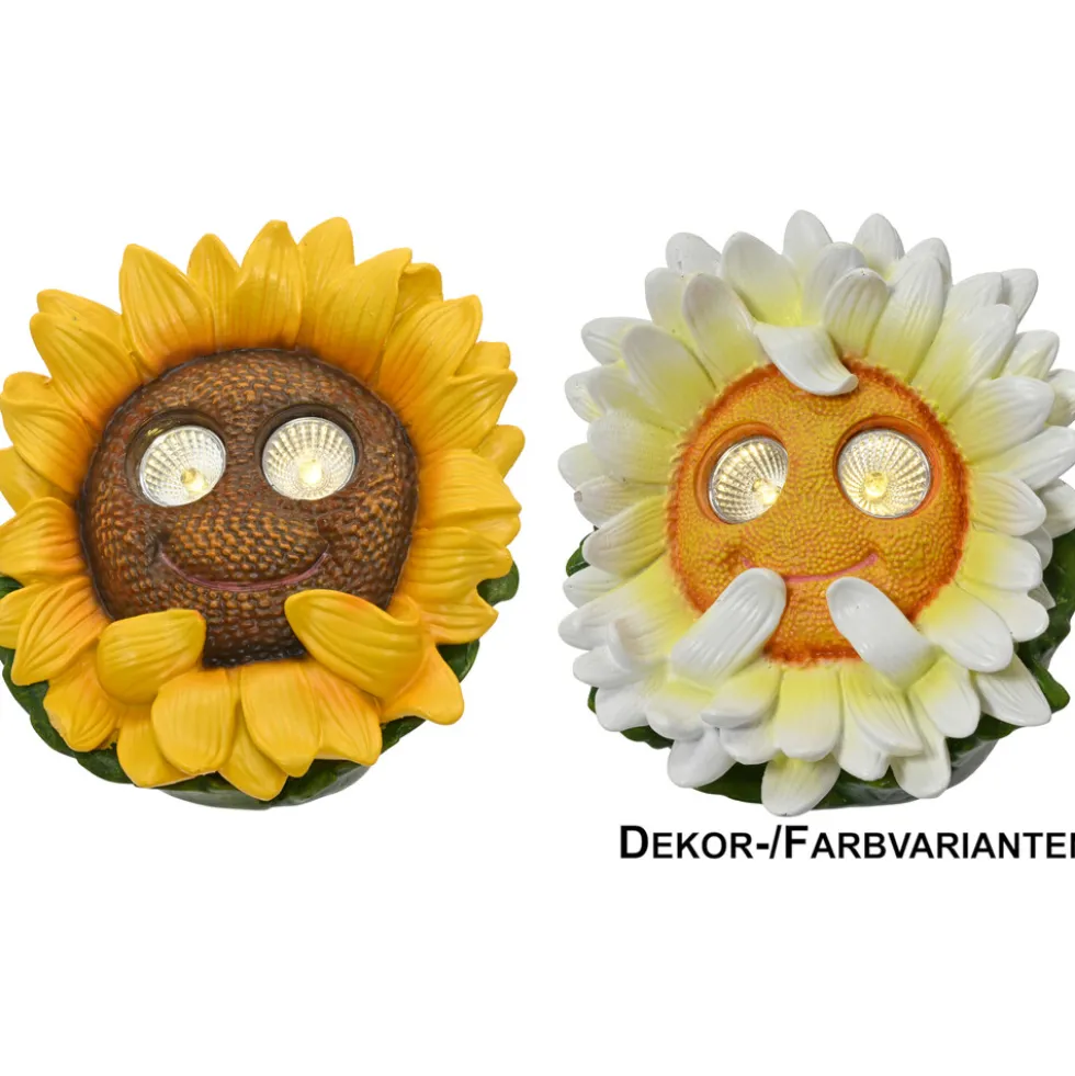 Solar-LED-Figur Sonnenblume - 2-fach sortiert