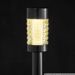 Solar-LED-Gartenleuchte schwarz