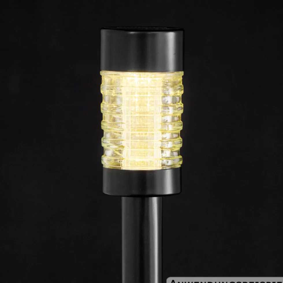 Solar-LED-Gartenleuchte schwarz