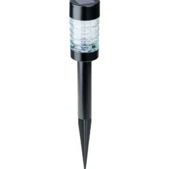 Solar-LED-Gartenleuchte schwarz