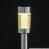 Solar-LED-Gartenleuchte silber