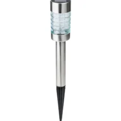 Solar-LED-Gartenleuchte silber