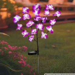 Solar-LED-Gartenstecker Orchidee