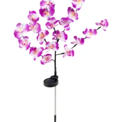 Solar-LED-Gartenstecker Orchidee