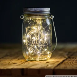 Solar-LED-Glas mit Silberdraht-Lichterkette