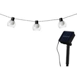 Solar-LED-Lichterkette mit Smokey-Lampenschirm