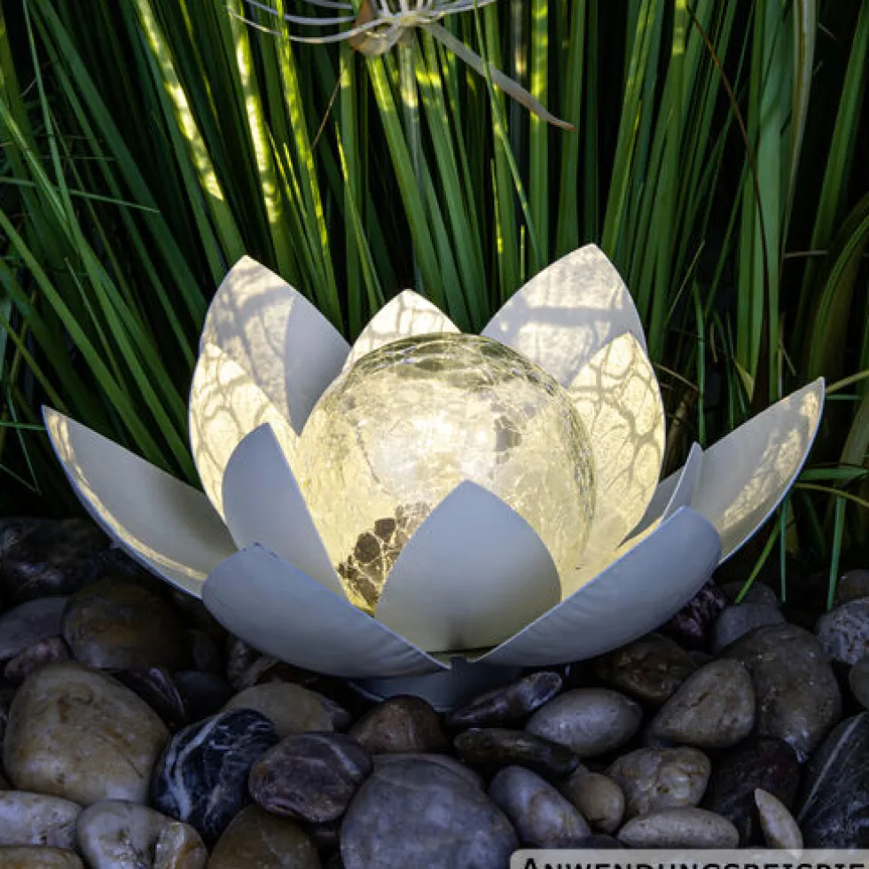 Solar-LED-Lotusblüte aus Metall