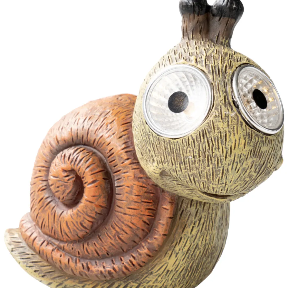 Solar-LED-Tierfigur Schnecke 14,3 cm aus Kunstharz