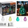 Solar Lichterkette Glühbirnen bunt 2m 50 LEDs
