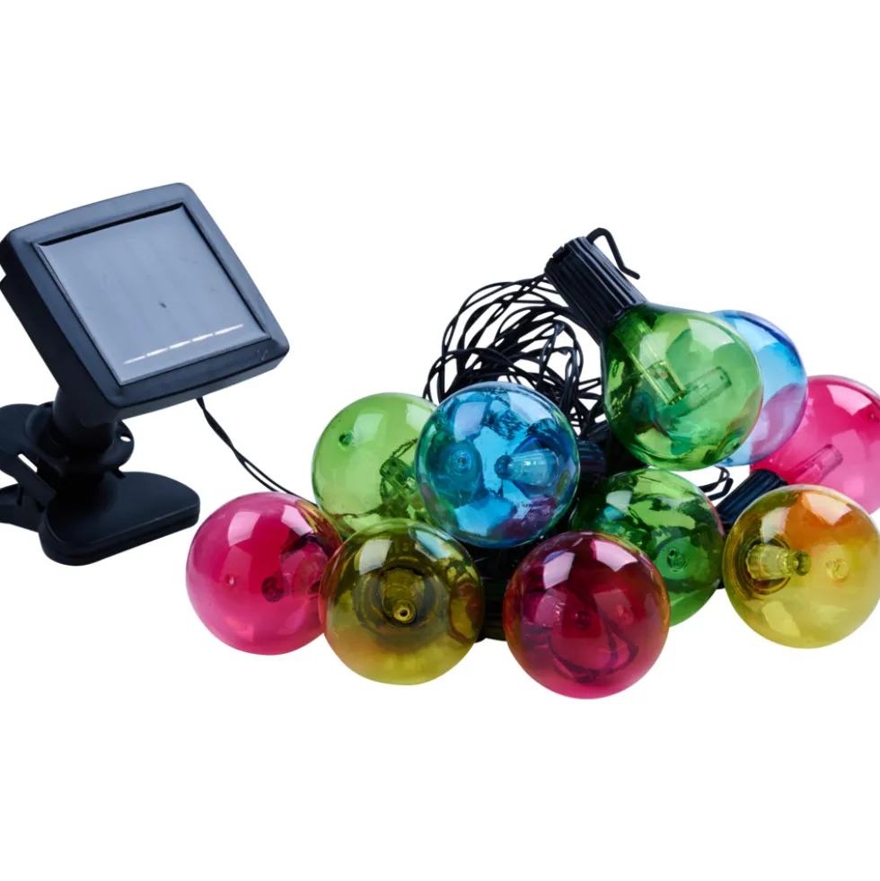 Solar‑Lichterkette mit 10 LED‑Birnen 3m
