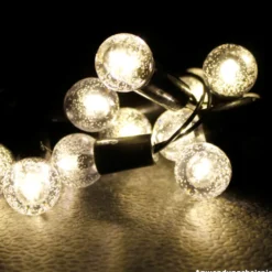 Solar-Party-Lichterkette, 2,35 m, mit 10 warmweißen Lämpchen
