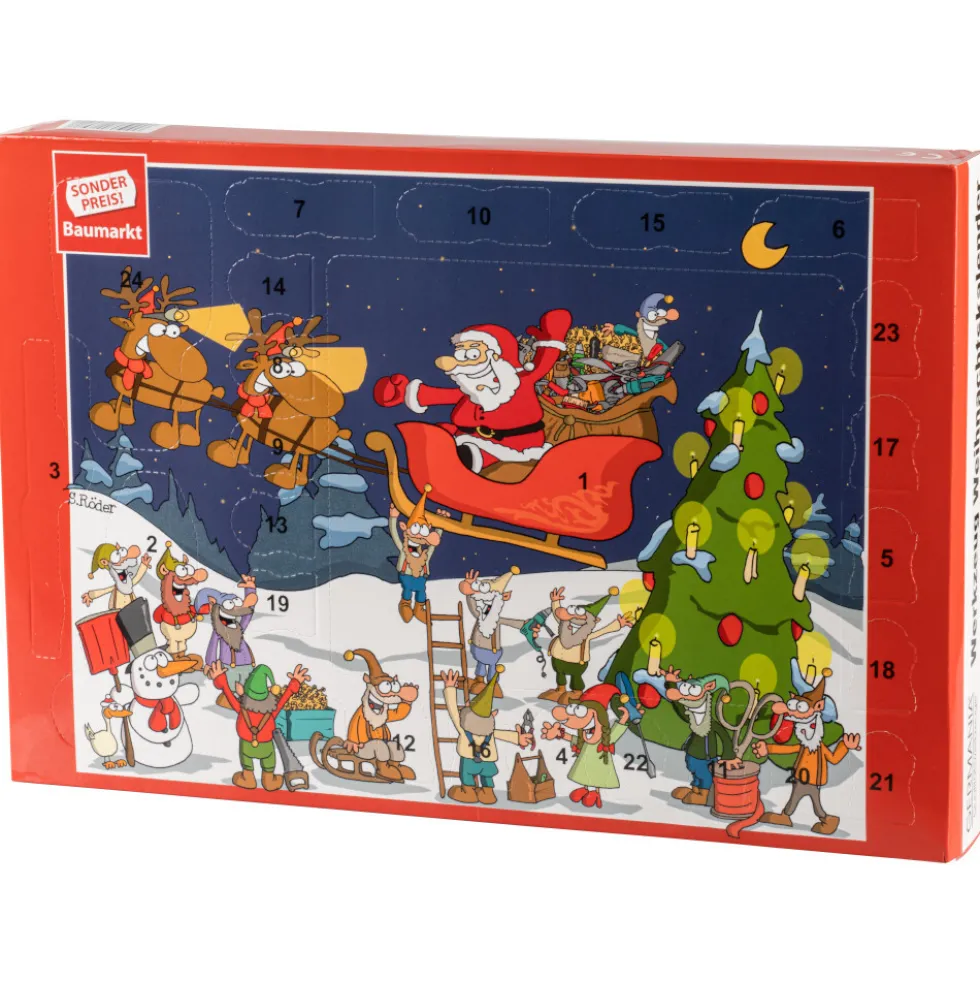 Sonderpreis Baumarkt Adventskalender mit Werkzeug 64-teilig