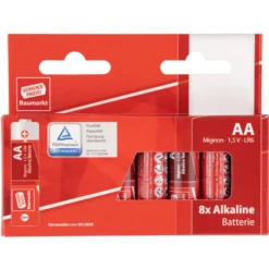 Sonderpreis Baumarkt Alkaline Batterien LR06 AA Mignon 8er Pack