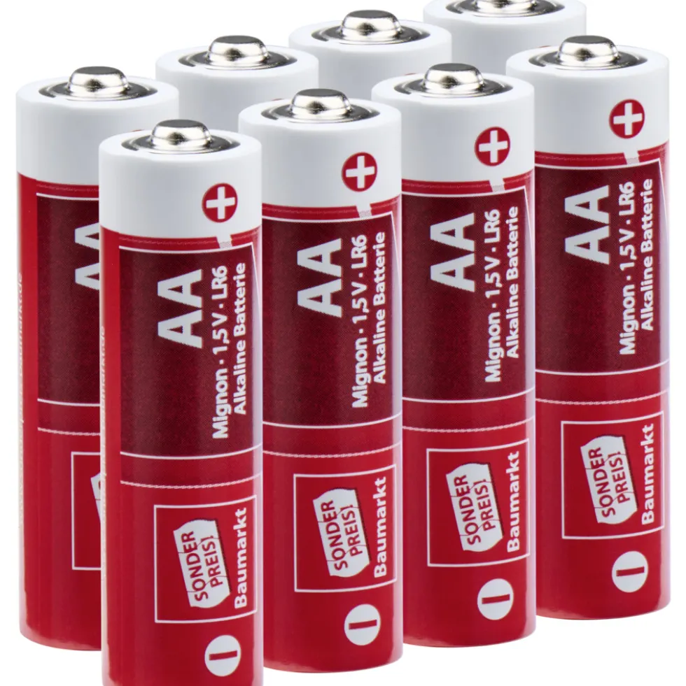 Sonderpreis Baumarkt Alkaline Batterien LR06 AA Mignon 8er Pack