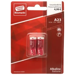 Sonderpreis Baumarkt Batterie VA23, 12 V, 2 Stück
