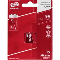 Sonderpreis Baumarkt Batterie 9V Block 1 Stück