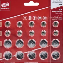 Sonderpreis Baumarkt Knopfzellen-Set 20 Stück