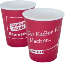 Sonderpreis Baumarkt Pappbecher 200 cl 50 Stück mit Logo