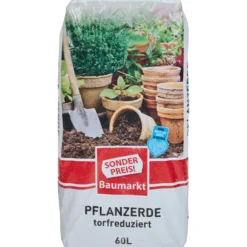 Sonderpreis Baumarkt Pflanzerde 60 Liter im Sack