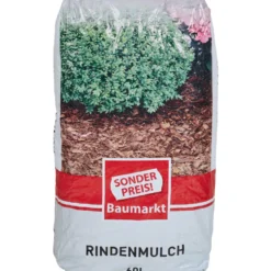 Sonderpreis Baumarkt Rindenmulch 60 Liter aus 100% Nadelholzrinde