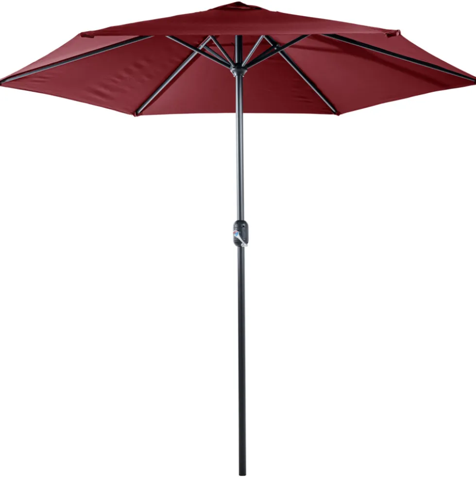 Sonnenschirm Ø 2,5 m bordeaux mit Kurbel - B-Ware