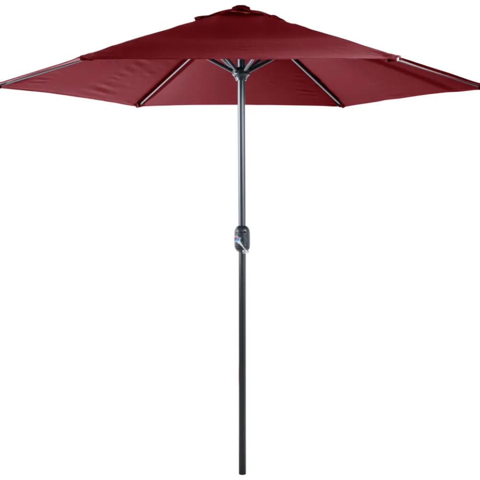 Sonnenschirm Ø 2,5 m bordeaux mit Kurbel - B-Ware