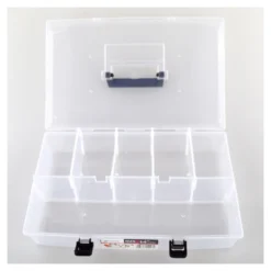 Sortimentskasten, Kleinteilemagazin, Kleinteilebox mit 6 Fächern aus Kunststoff 85x238x359 mm