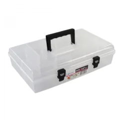 Sortimentskasten, Kleinteilemagazin, Kleinteilebox mit 6 Fächern aus Kunststoff 85x238x359 mm