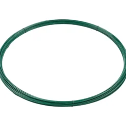 Spanndraht 55m Ø3,8mm grün kunststoffummantelt Sperrdraht Drahtzaun Eisen Draht