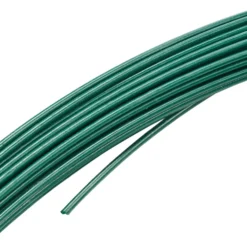 Spanndraht 55m Ø3,8mm grün kunststoffummantelt Sperrdraht Drahtzaun Eisen Draht