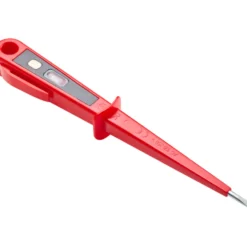 Spannungsprüfer Euro 190 mm in rot, isoliert mit Clip und Aufhängöse