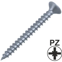 Spanplattenschraube 3,0 x 25 mm A2 PZ-Kreuzschlitz-Antrieb Senkkopf Vollgewinde
