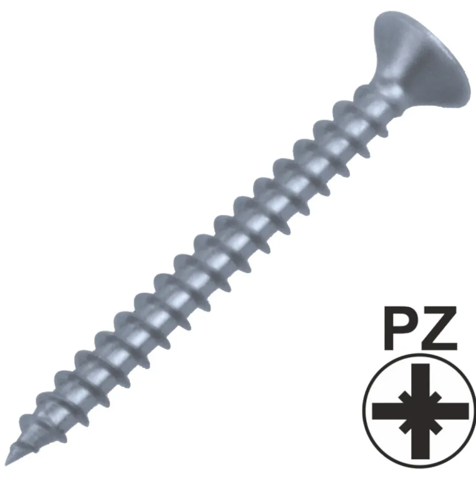 Spanplattenschraube 3,0 x 25 mm A2 PZ-Kreuzschlitz-Antrieb Senkkopf Vollgewinde