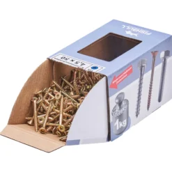 Spanplattenschraube 4,5x50 mm IVZ 1kg FISHBULL-Pack Senkkopf Teilgewinde