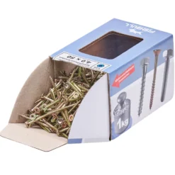 Spanplattenschraube 4,0x50 mm IVZ 1kg FISHBULL-Pack Senkkopf Teilgewinde